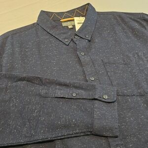 L.L. Bean Signature XXL Donegal Woven L/S Raven Blue Button Shirt NWT L1000